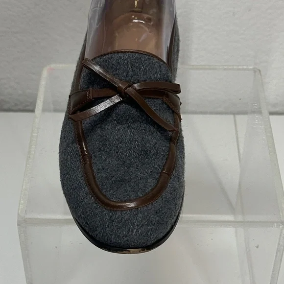 J. Crew Flannel Academy Loafers Gray and Brown Women's Loafers 7.5 - Picture 8 of 12